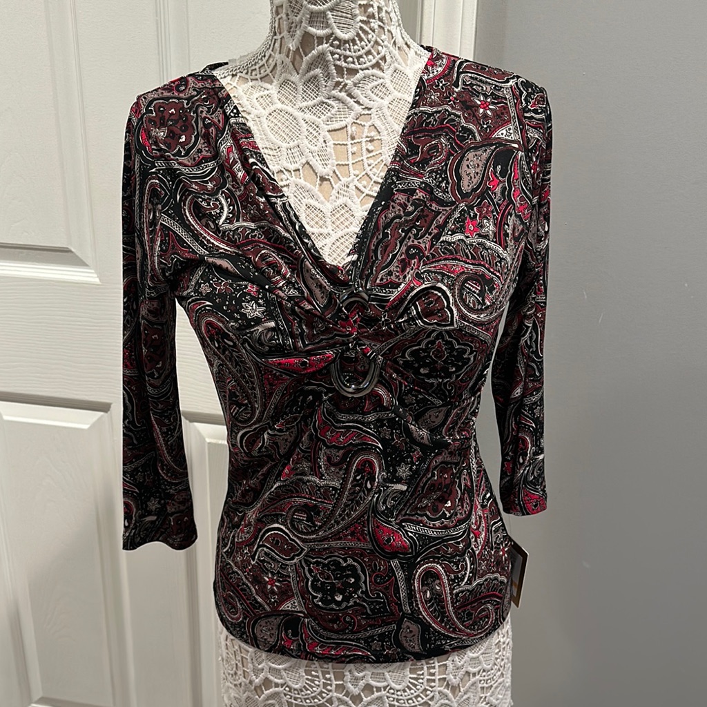 Brand New Ellen Tracy Sunday Brunch Blouse
